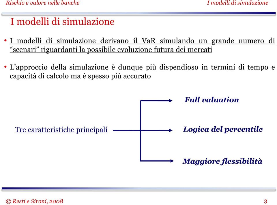 dispendioso in termini di tempo e capacità di calcolo ma è spesso più accurato