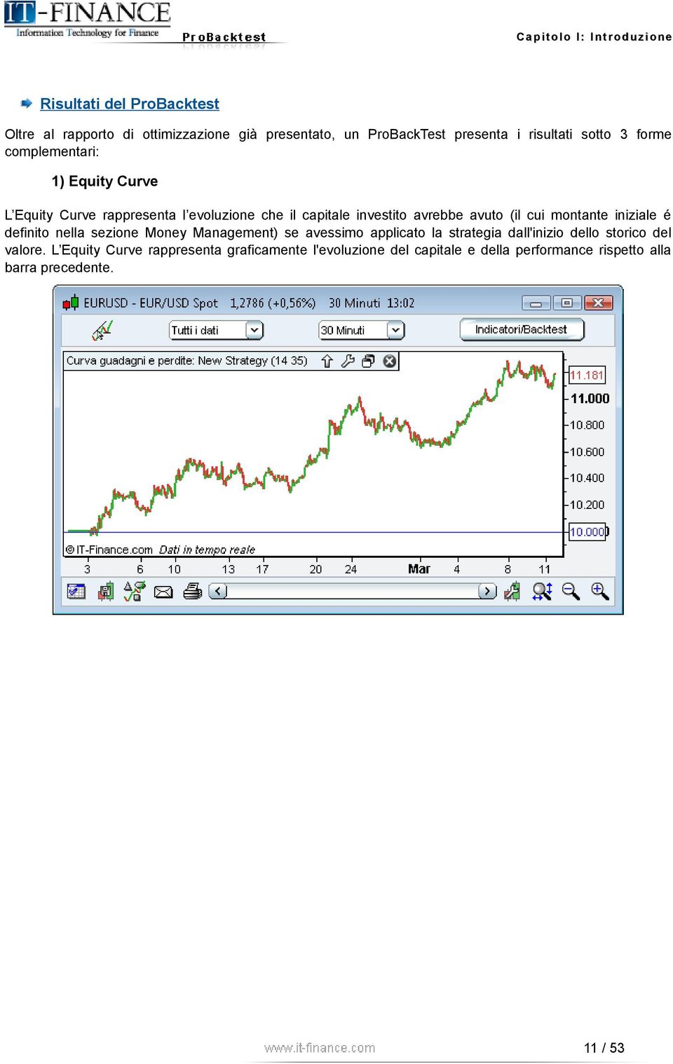 avuto (il cui montante iniziale é definito nella sezione Money Management) se avessimo applicato la strategia dall'inizio dello