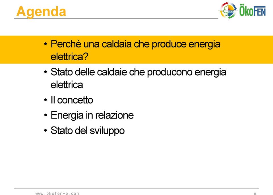 Stato delle caldaie che producono energia