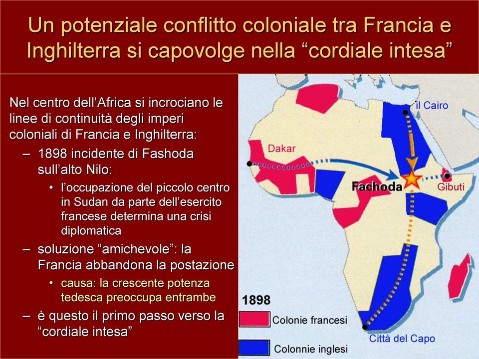 occupazione del piccolo centro in Sudan da parte dell esercito francese determina una crisi diplomatica soluzione amichevole :