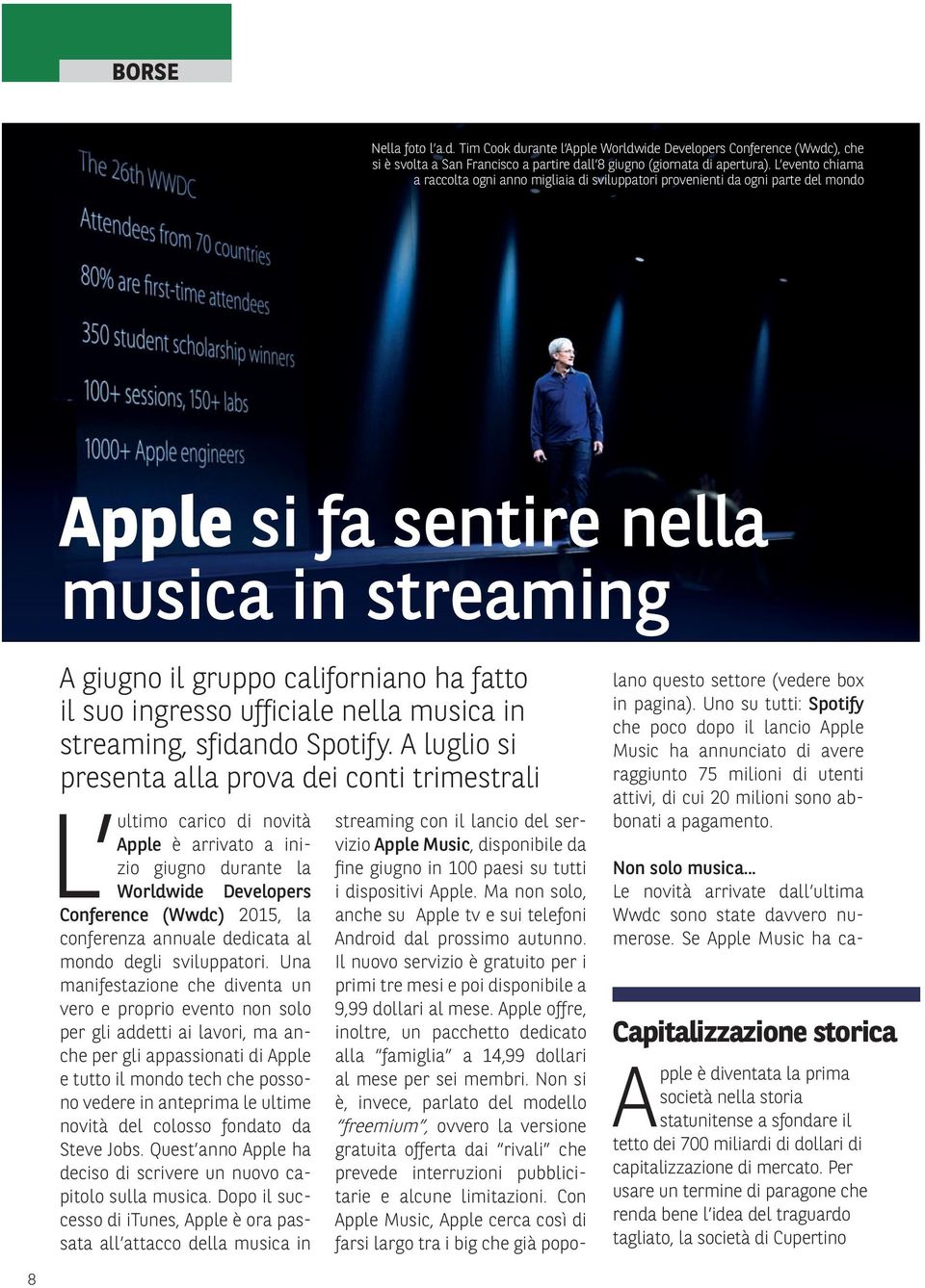 ingresso ufficiale nella musica in streaming, sfidando Spotify.