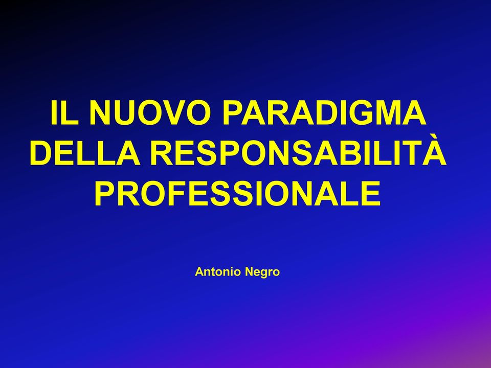 RESPONSABILITÀ