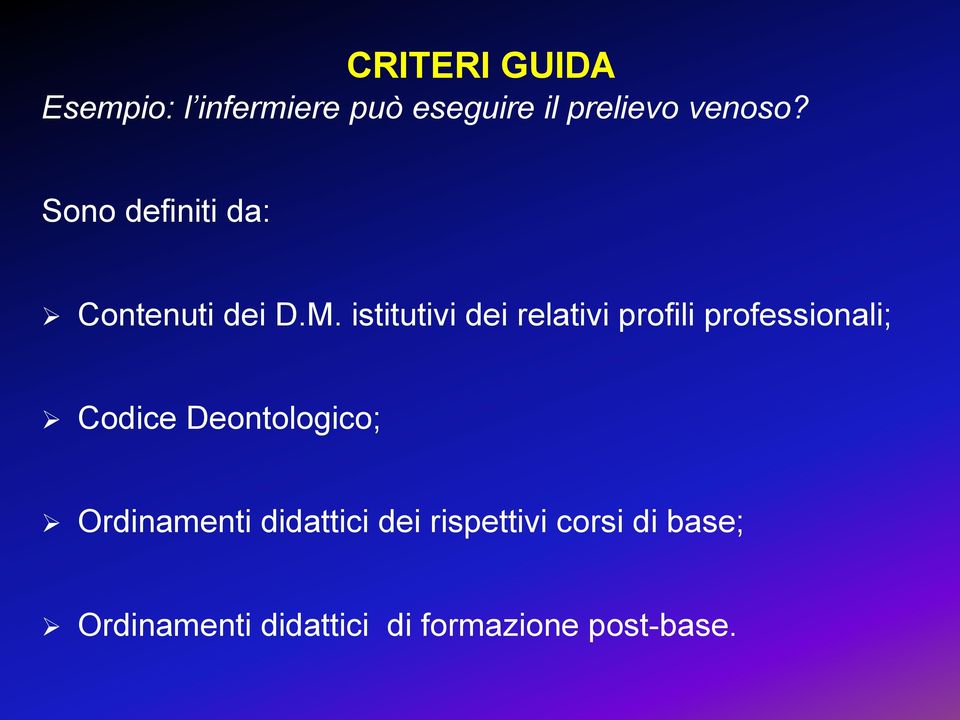 istitutivi dei relativi profili professionali; Codice Deontologico;