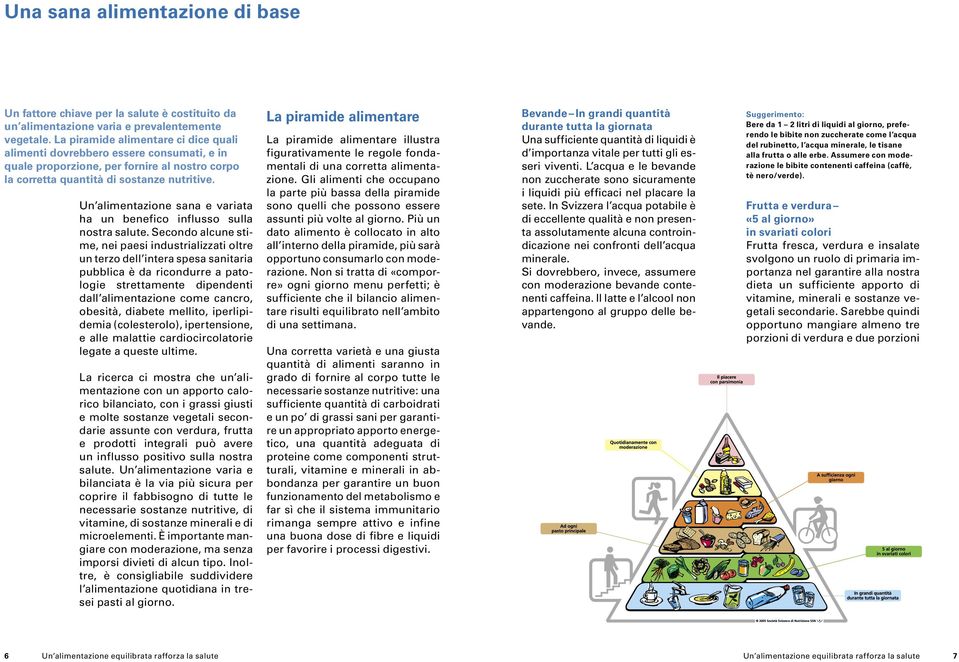 Un alimentazione sana e variata ha un benefico influsso sulla nostra salute.