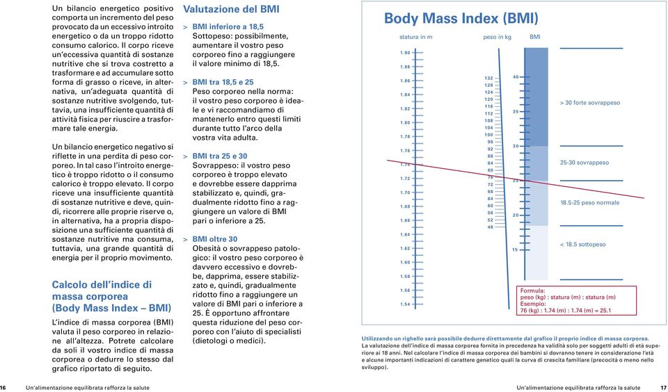 nutritive svolgendo, tuttavia, una insufficiente quantità di attività fisica per riuscire a trasformare tale energia. Un bilancio energetico negativo si riflette in una perdita di peso corporeo.