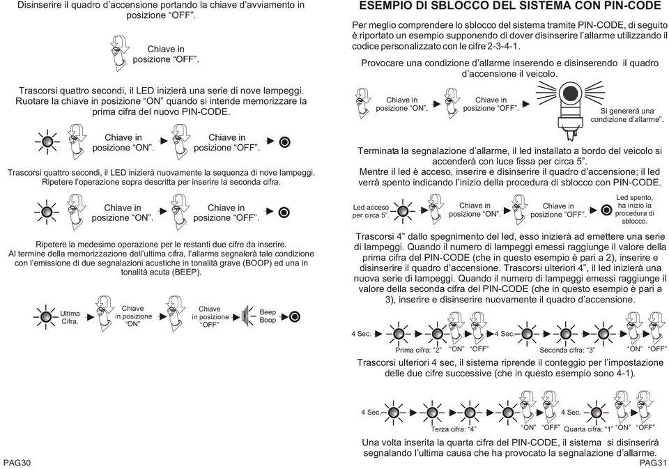 Ripetere l operazione sopra descritta per inserire la seconda cifra. Ripetere la medesime operazione per le restanti due cifre da inserire.