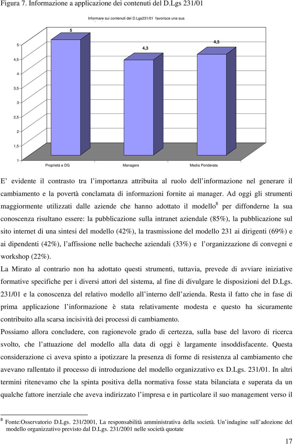 il cambiamento e la povertà conclamata di informazioni fornite ai manager.