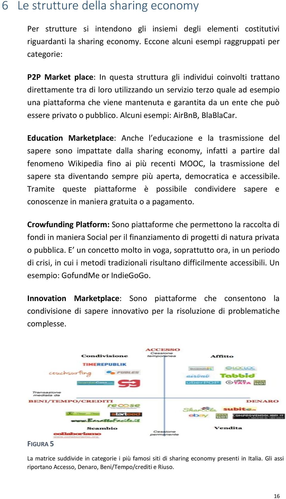 piattaforma che viene mantenuta e garantita da un ente che può essere privato o pubblico. Alcuni esempi: AirBnB, BlaBlaCar.