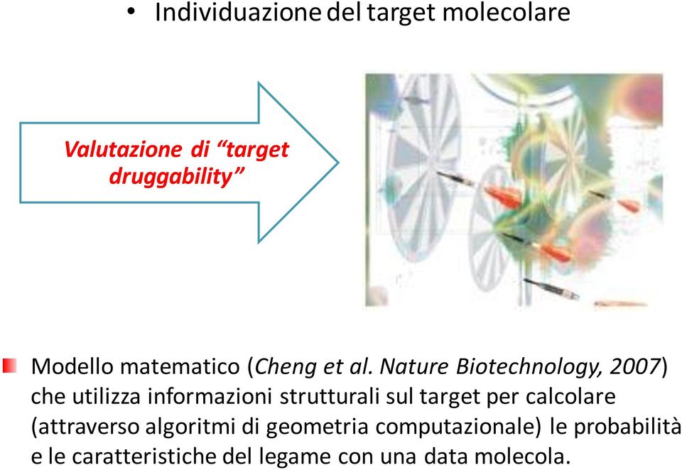 Nature Biotechnology, 2007) che utilizza informazioni strutturali sul target