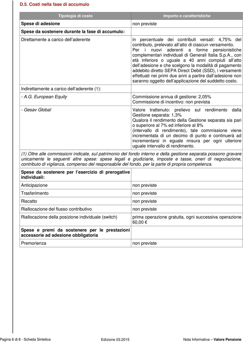 Per i nuovi aderenti a forme pensionistiche complementari individuali di Generali Italia S.p.A.