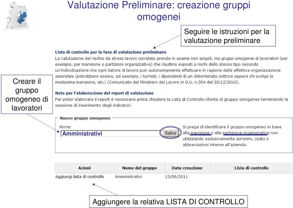 preliminare Creare il gruppo omogeneo di