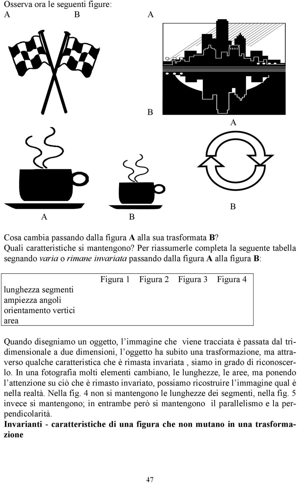 Figura 3 Figura 4 Quando disegniamo un oggetto, l immagine che viene tracciata è passata dal tridimensionale a due dimensioni, l oggetto ha subito una trasformazione, ma attraverso qualche