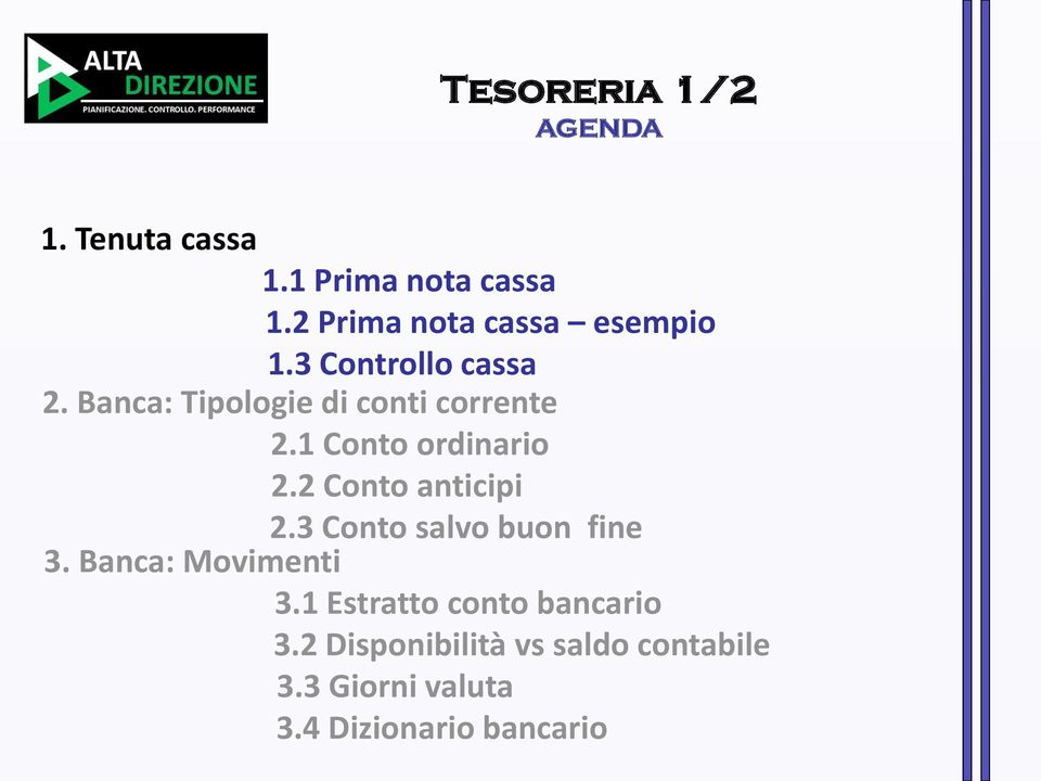 Banca: Tipologie di conti corrente 2.1 Conto ordinario 2.2 Conto anticipi 2.