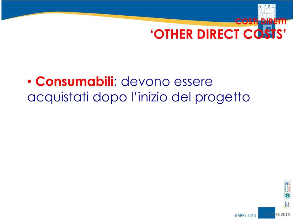 Consumabili: devono