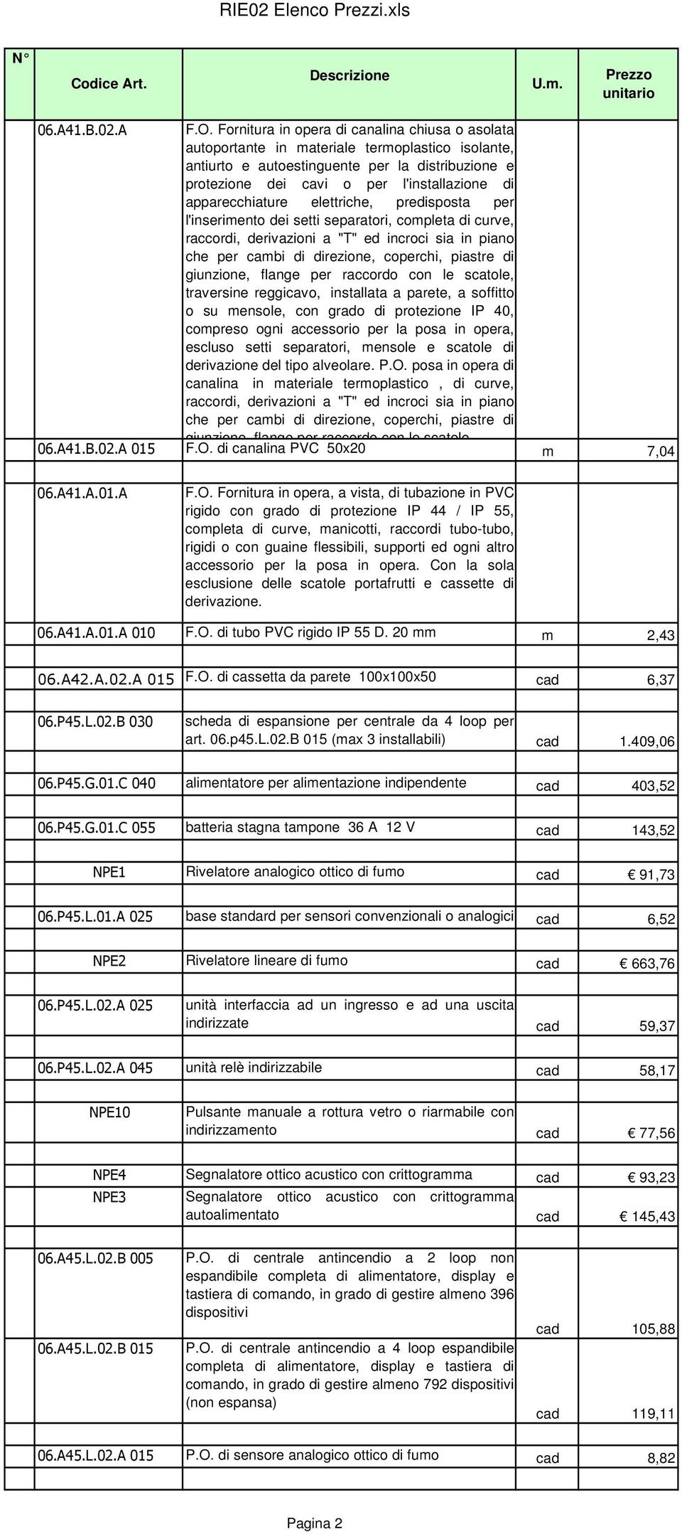 apparecchiature elettriche, predisposta per l'inserimento dei setti separatori, completa di curve, raccordi, derivazioni a "T" ed incroci sia in piano che per cambi di direzione, coperchi, piastre di