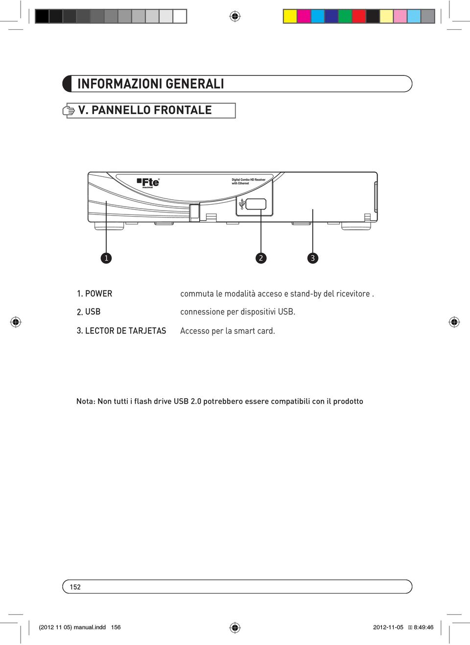 LECTOR DE TARJETAS connessione per dispositivi USB. Accesso per la smart card.