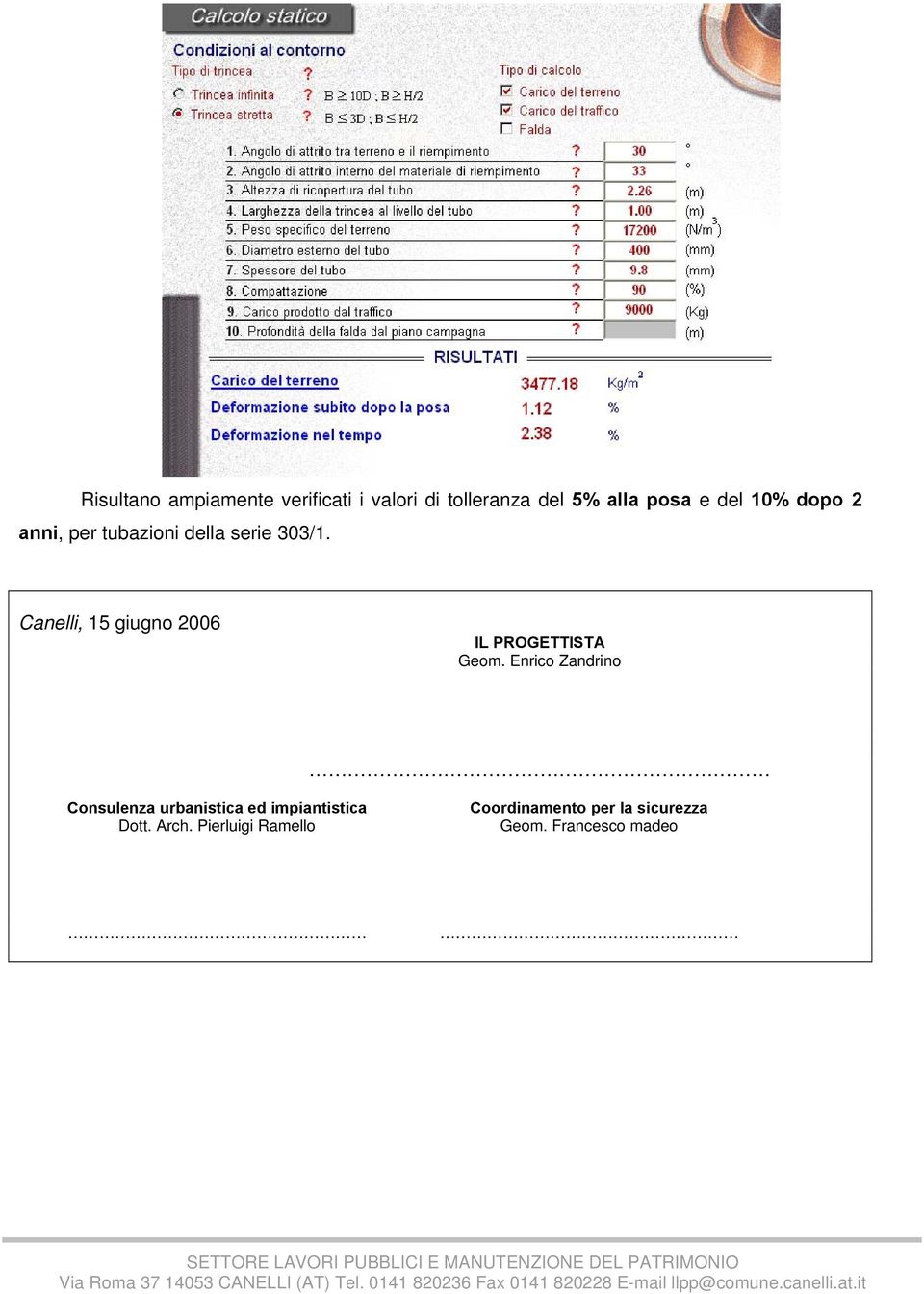 Canelli, 15 giugno 2006 IL PROGETTISTA Geom.