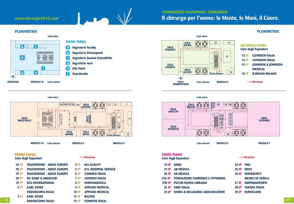 BRAUN MILANO INGRESSO MODULO 10 Lato interno SALA TRAMONTANA Lato interno MODULO 8 Percorso Lato mare Lato mare SALA MAESTRALE 1A 1B 1C 1D 2 3 4 SALA MARIN BAR 1E SALA AUSTRO CENTRO SLIDE SALA BORA 5