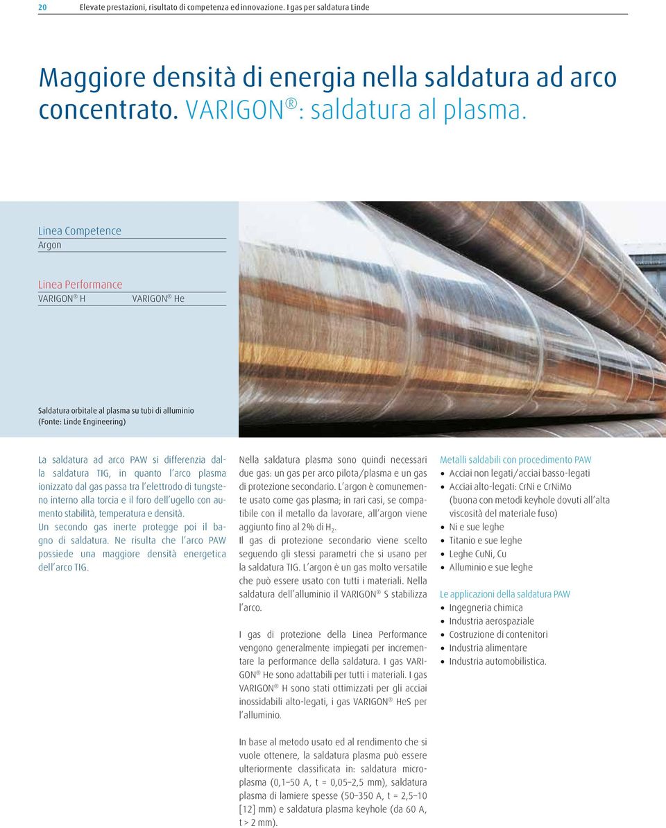 in quanto l arco plasma ionizzato dal gas passa tra l elettrodo di tungsteno interno alla torcia e il foro dell ugello con aumento stabilità, temperatura e densità.