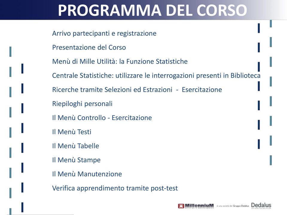 Ricerche tramite Selezioni ed Estrazioni - Esercitazione Riepiloghi personali Il Menù Controllo -