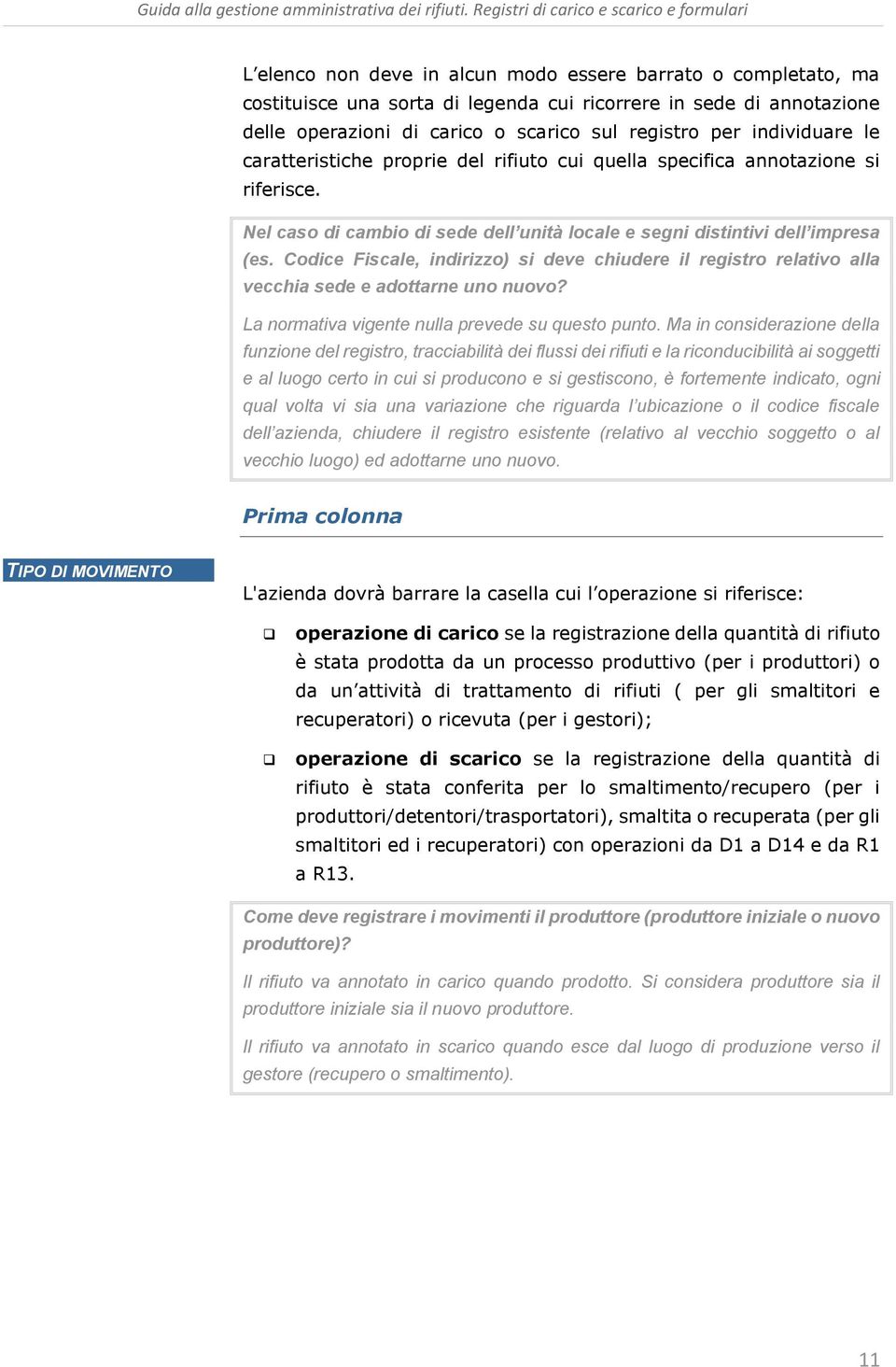 Codice Fiscale, indirizzo) si deve chiudere il registro relativo alla vecchia sede e adottarne uno nuovo? La normativa vigente nulla prevede su questo punto.