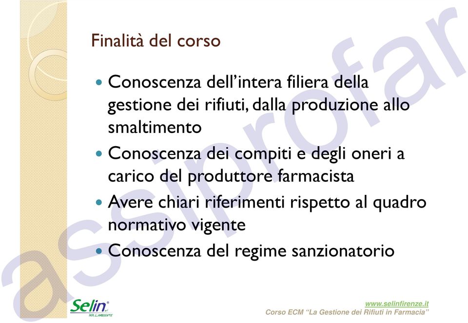 degli oneri a carico del produttore farmacista Avere chiari