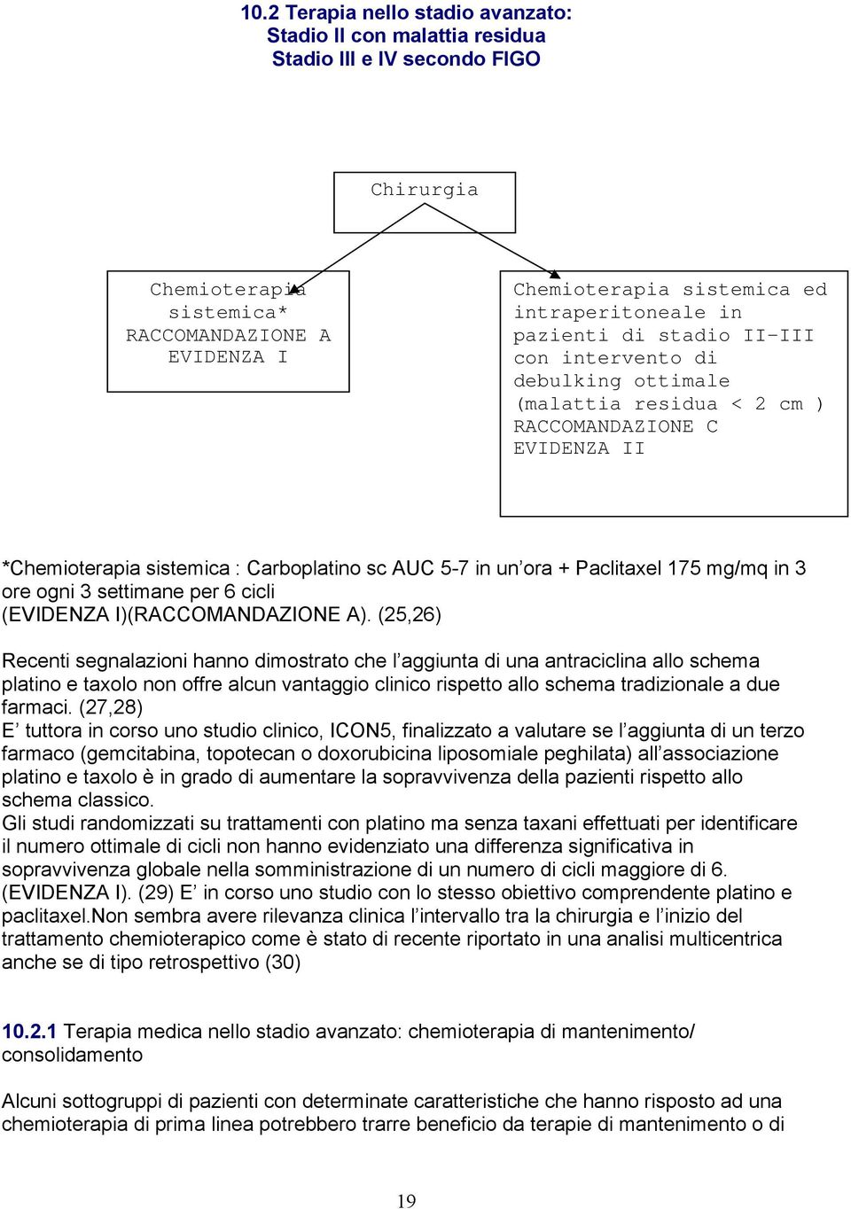 ora + Paclitaxel 175 mg/mq in 3 ore ogni 3 settimane per 6 cicli (EVIDENZA I)(RACCOMANDAZIONE A).