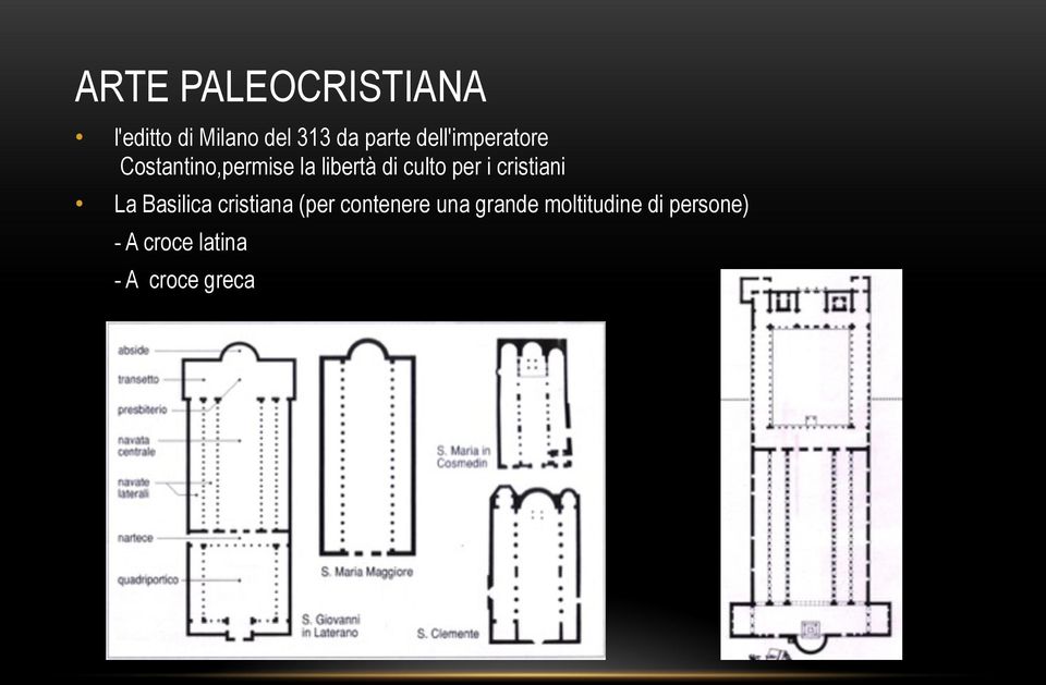 per i cristiani La Basilica cristiana (per contenere una