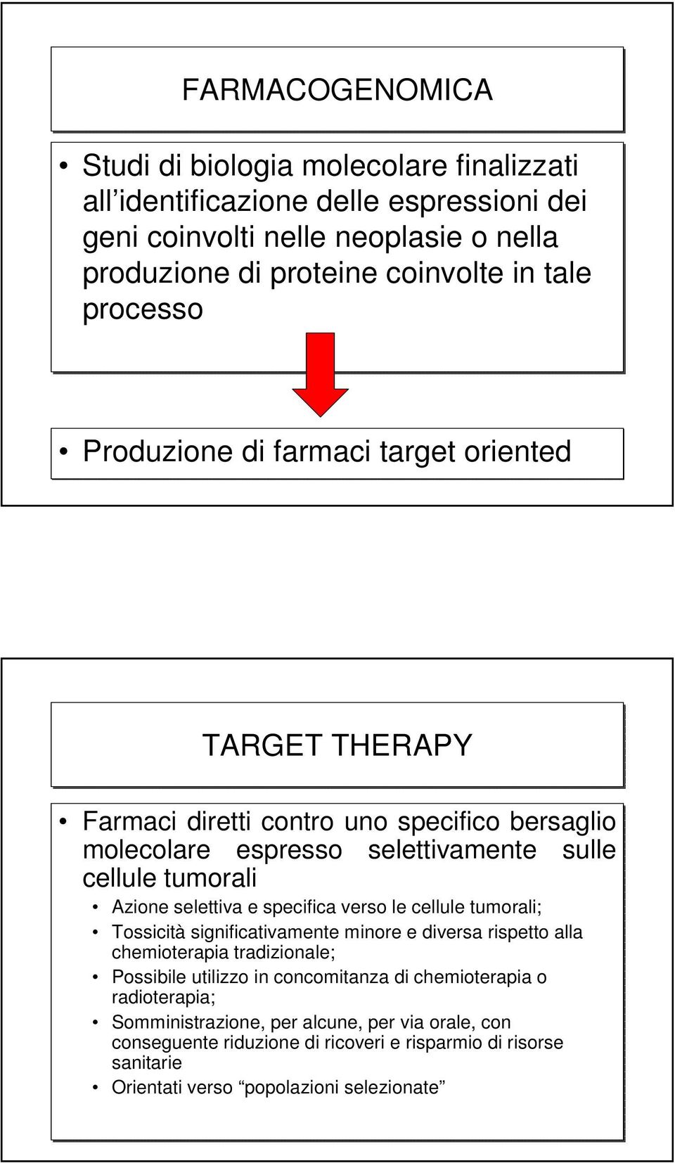 selettiva e specifica verso le cellule tumorali; Tossicità significativamente minore e diversa rispetto alla chemioterapia tradizionale; Possibile utilizzo in concomitanza di