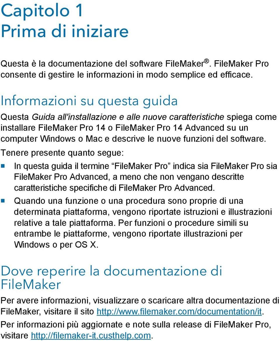 nuove funzioni del software.