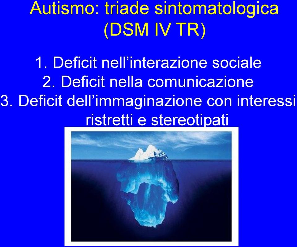 Deficit nella comunicazione 3.