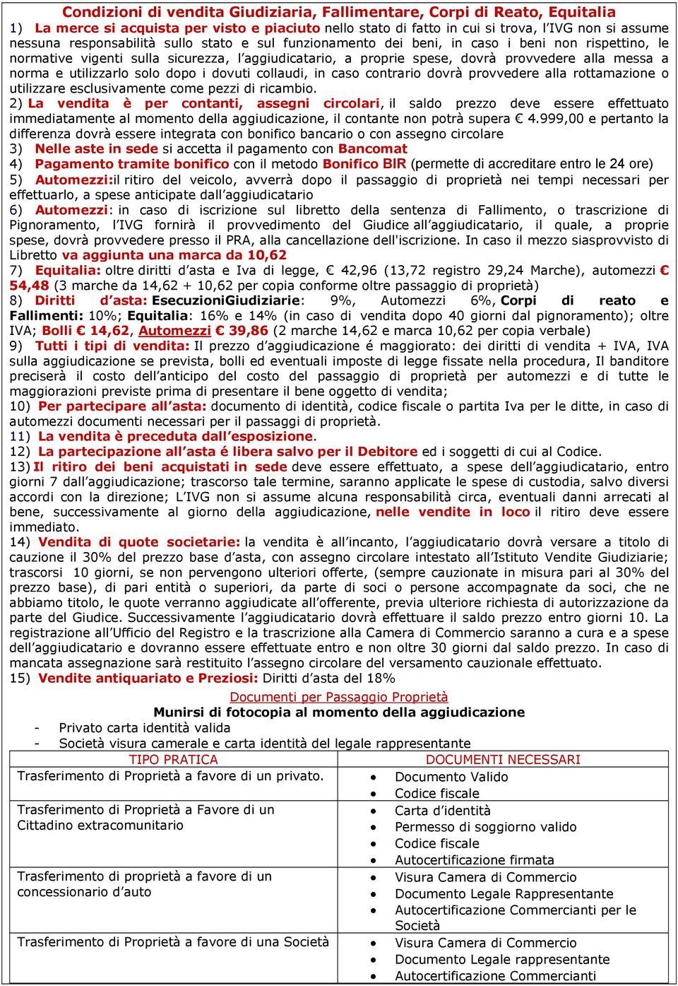 utilizzarlo solo dopo i dovuti collaudi, in caso contrario dovrà provvedere alla rottamazione o utilizzare esclusivamente come pezzi di ricambio.