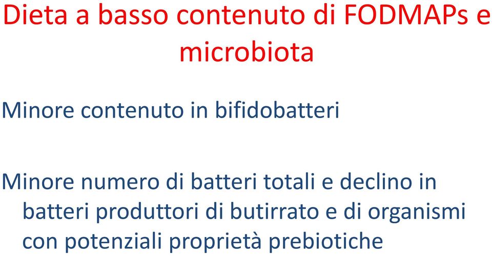 batteri totali e declino in batteri produttori di