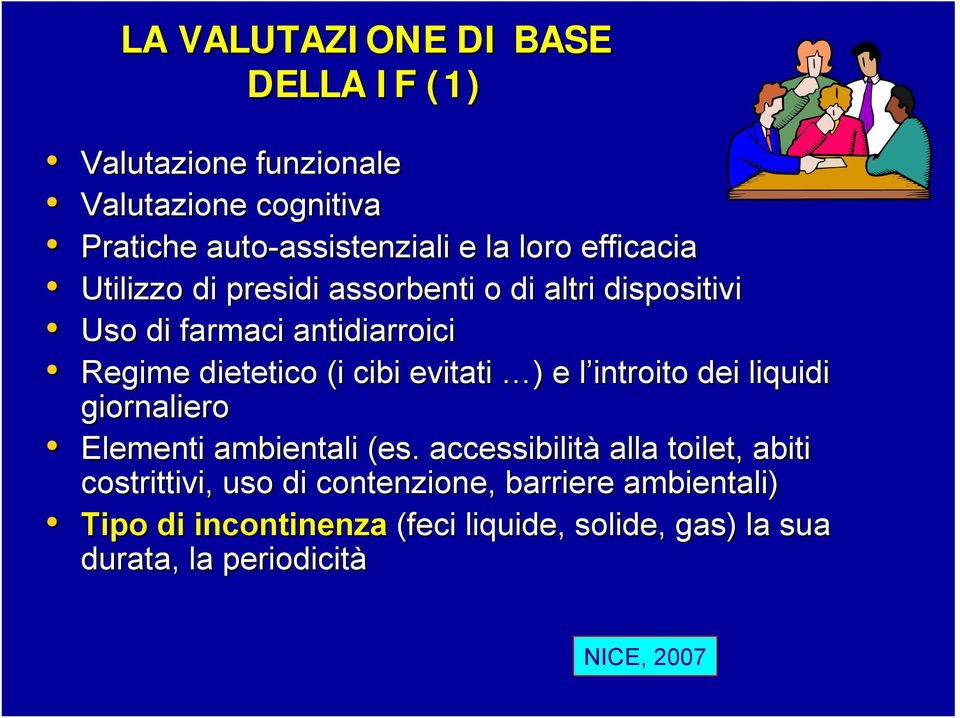 cibi evitati ) e l introito dei liquidi giornaliero Elementi ambientali (es.