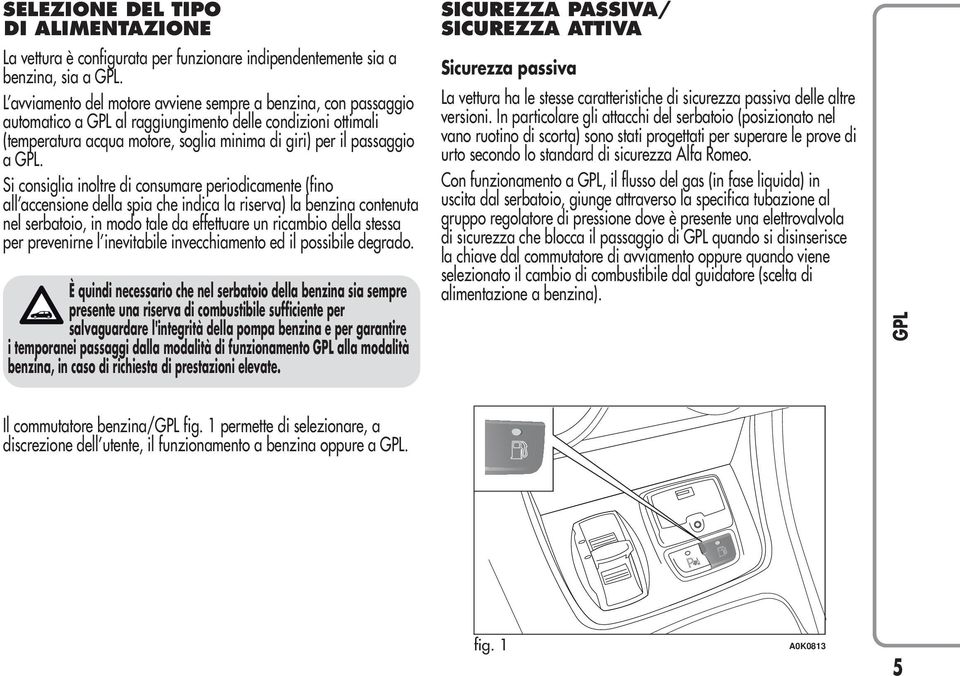 Si consiglia inoltre di consumare periodicamente (fino all accensione della spia che indica la riserva) la benzina contenuta nel serbatoio, in modo tale da effettuare un ricambio della stessa per