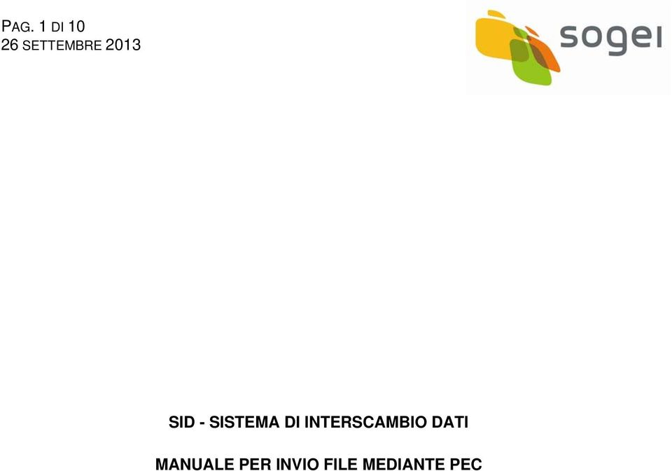 INTERSCAMBIO DATI MANUALE