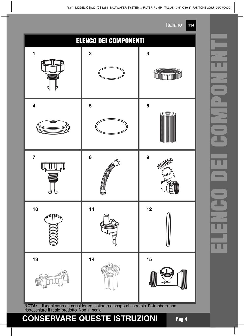 5 NOTA: I disegni sono da considerarsi soltanto a scopo di esempio.