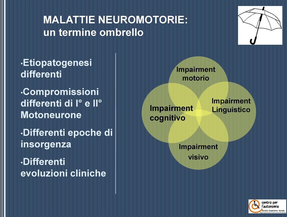 II Motoneurone Impairment cognitivo Impairment Linguistico