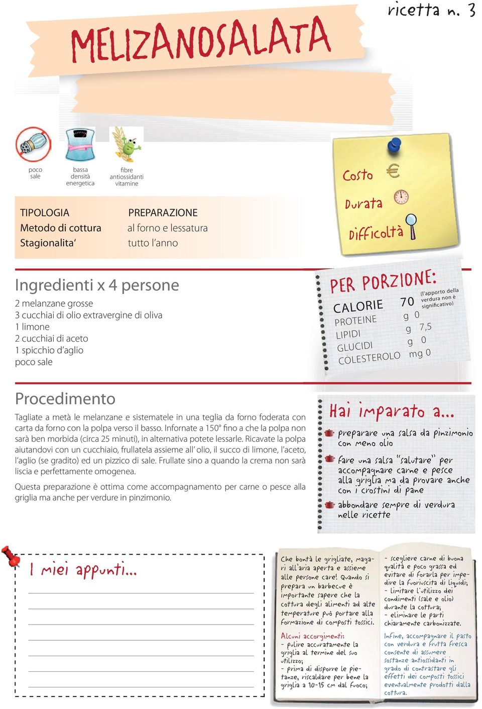 sale Tagliate a metà le melanzane e sistematele in una teglia da forno foderata con carta da forno con la polpa verso il basso.