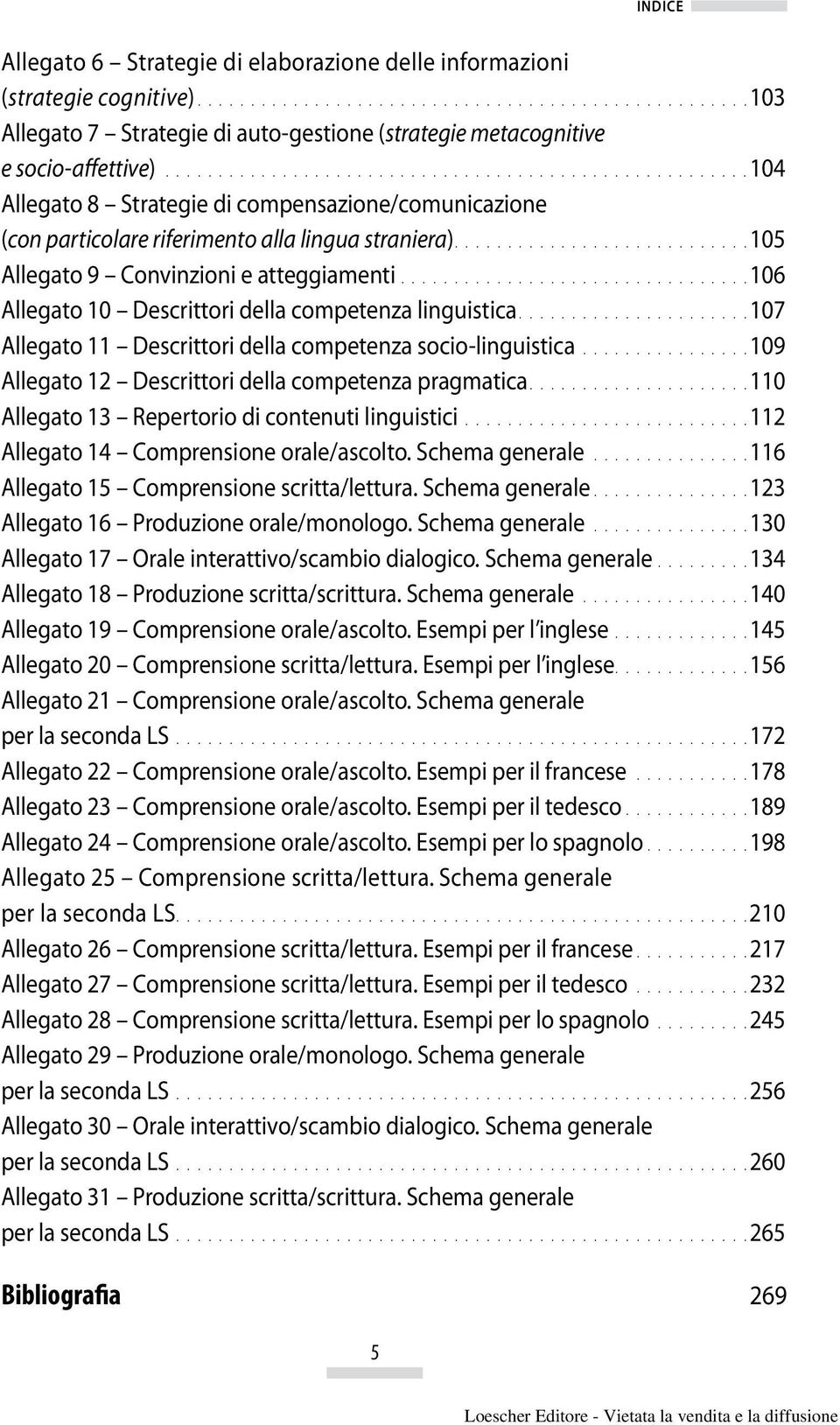 ........................... 105 Allegato 9 Convinzioni e atteggiamenti. 106 Allegato 10 Descrittori della competenza linguistica...................... 107 Allegato 11 Descrittori della competenza socio-linguistica.