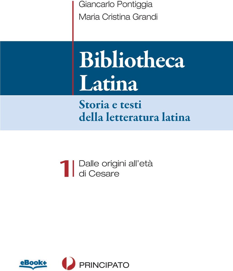 testi della letteratura latina 1