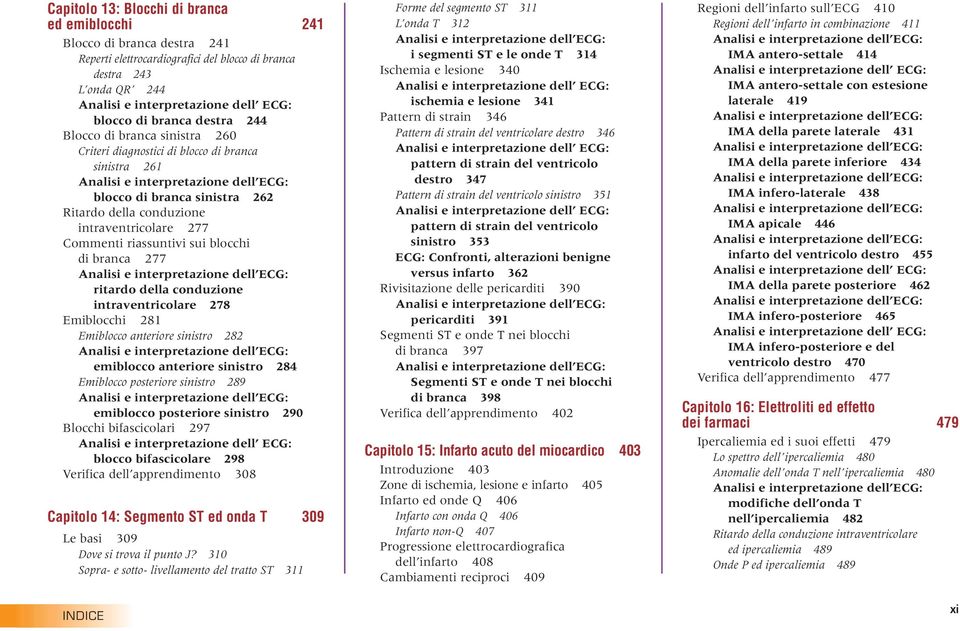 della conduzione intraventricolare 278 Emiblocchi 281 Emiblocco anteriore sinistro 282 emiblocco anteriore sinistro 284 Emiblocco posteriore sinistro 289 emiblocco posteriore sinistro 290 Blocchi