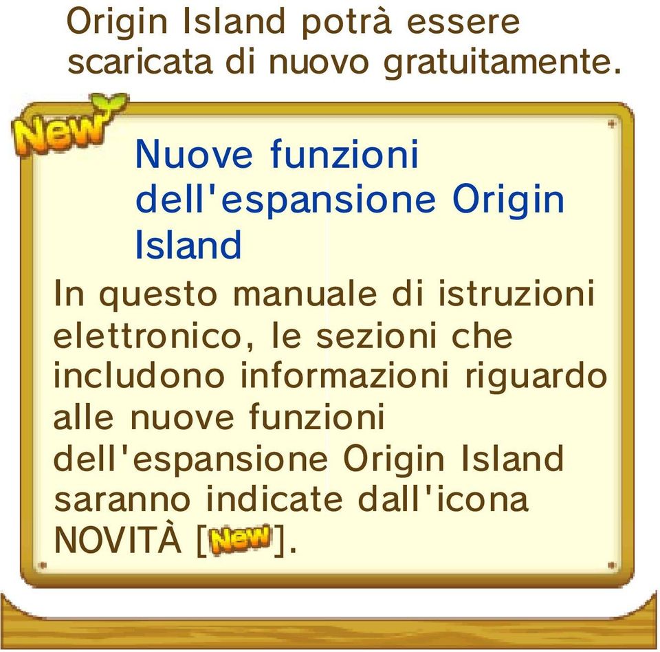 istruzioni elettronico, le sezioni che includono informazioni riguardo