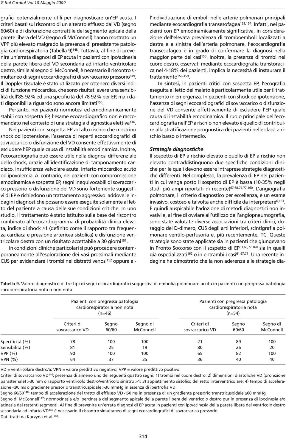 elevato malgrado la presenza di preesistente patologia cardiorespiratoria (Tabella 9) 148.