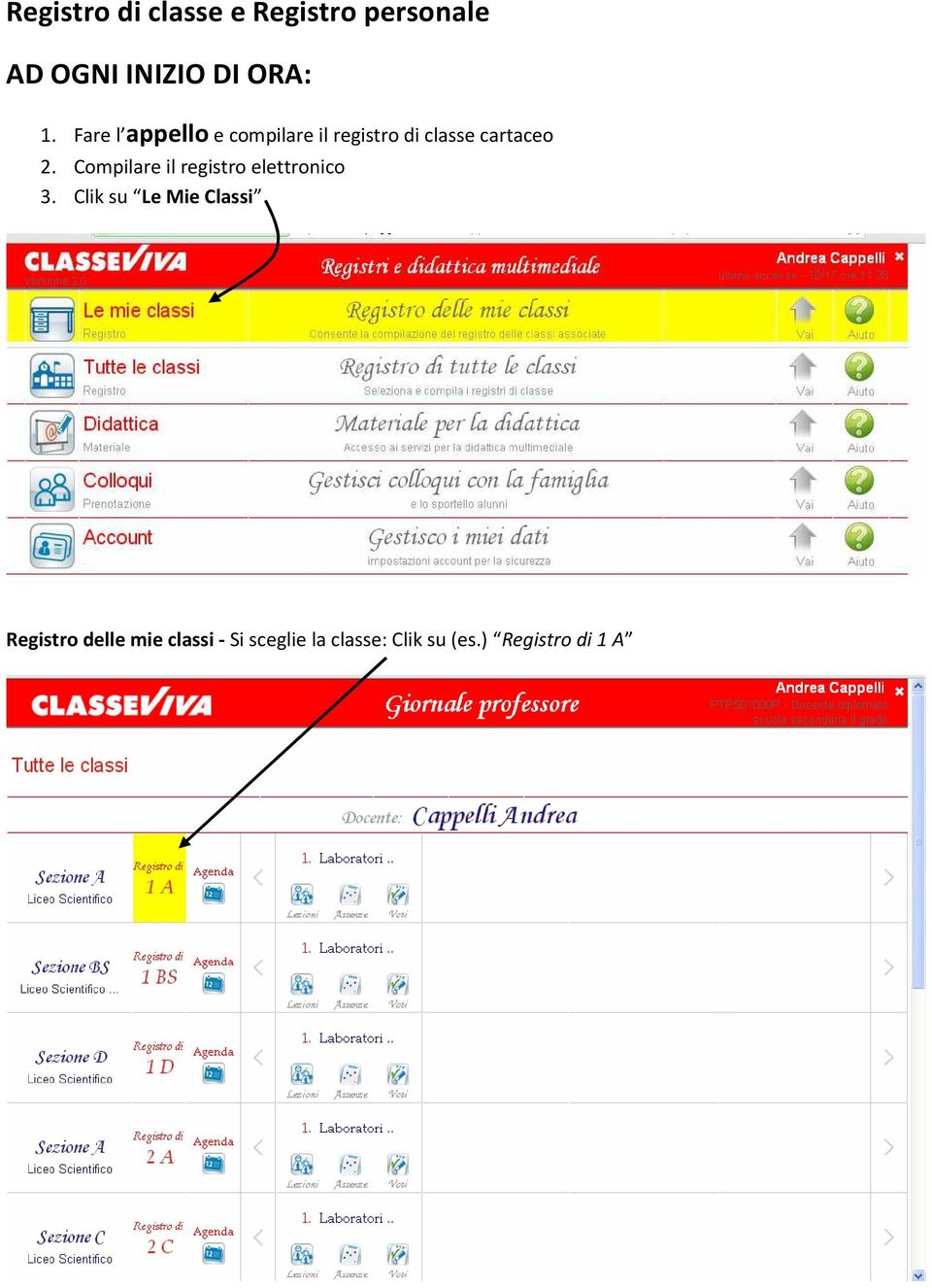 Compilare il registro elettronico 3.