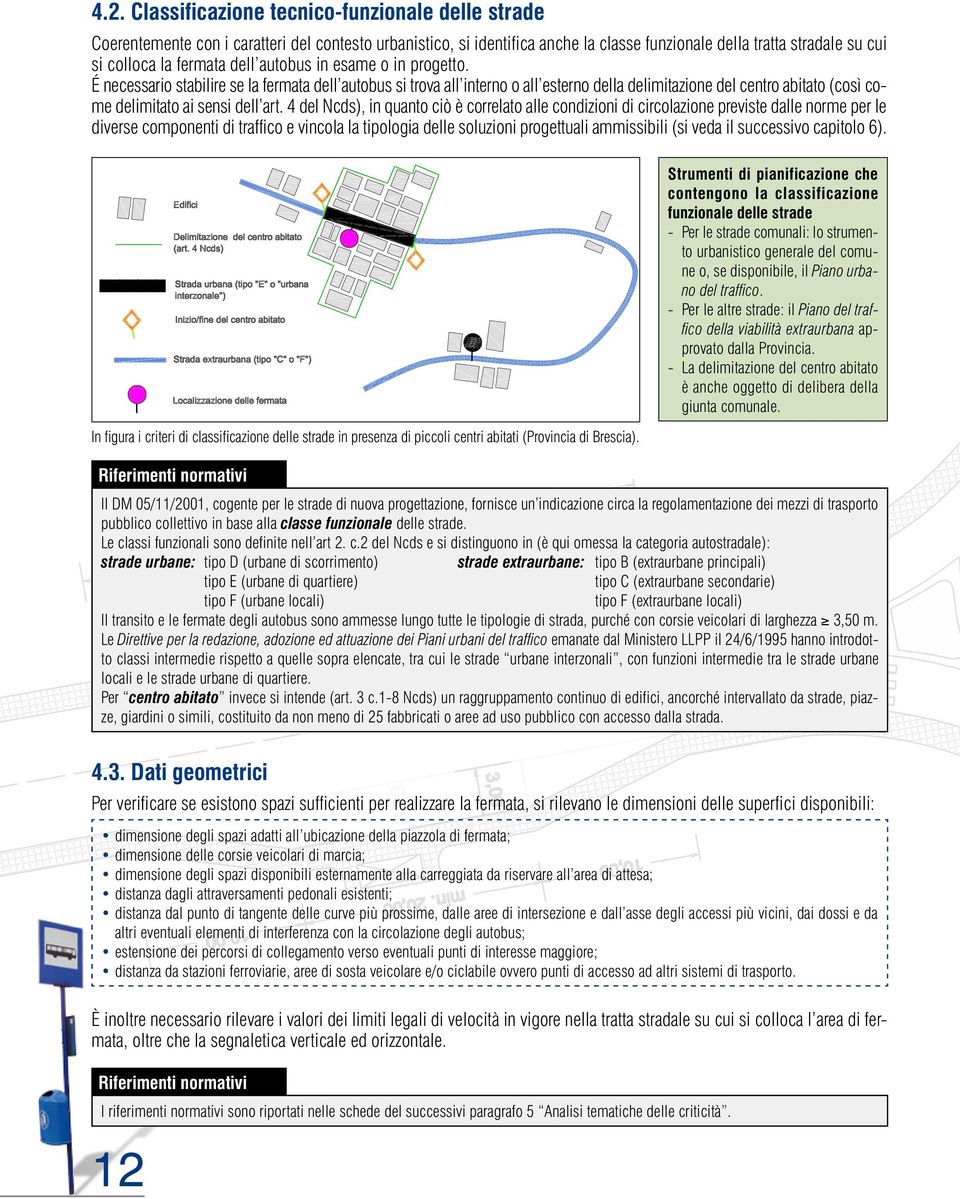 É necessario stabilire se la fermata dell autobus si trova all interno o all esterno della delimitazione del centro abitato (così come delimitato ai sensi dell art.