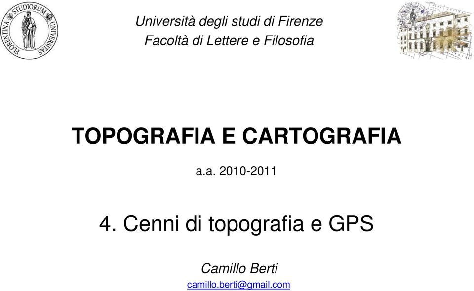 CARTOGRAFIA a.a. 2010-2011 4.
