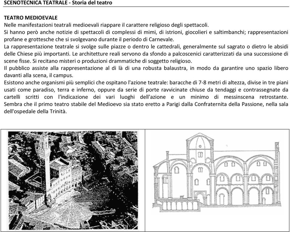 La rappresentazione teatrale si svolge sulle piazze o dentro le cattedrali, generalmente sul sagrato o dietro le absidi delle Chiese più importanti.