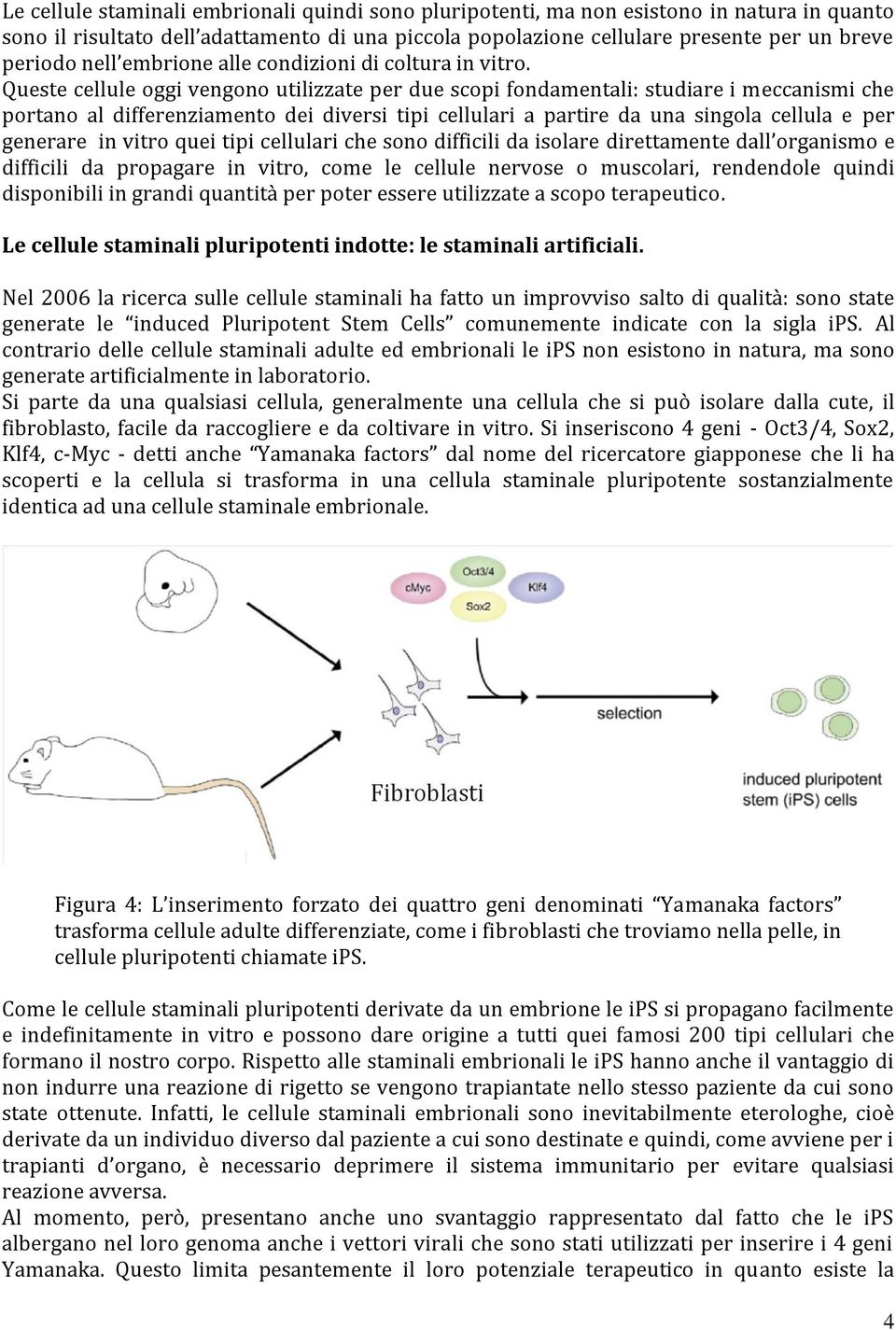 Queste cellule oggi vengono utilizzate per due scopi fondamentali: studiare i meccanismi che portano al differenziamento dei diversi tipi cellulari a partire da una singola cellula e per generare in