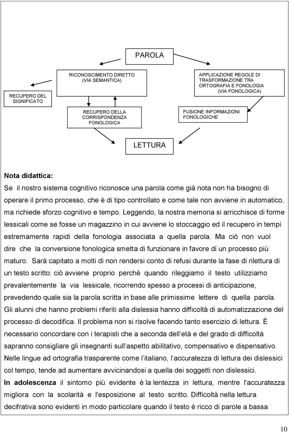 come tale non avviene in automatico, ma richiede sforzo cognitivo e tempo.